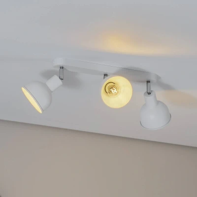 Immagine di SOLLUX LIGHTING Plafoniera Elba, a 3 luci, acciaio, lunghezza 40 cm