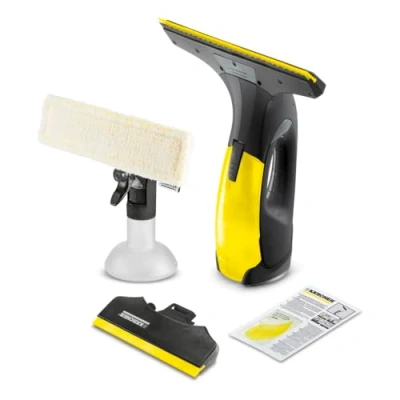 Immagine di Lavavetri Aspiragocce Kärcher WV 2 Black Edition per la Pulizia di Vetri, Piastrelle, Cabine Doccia, Piani a Induzione, Serbatoio 100ml, Resa con una carica 75mq, Ampiezza Bocchetta 28cm