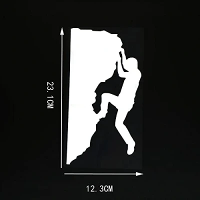 Immagine di PMSMT 2 Pz adesivi auto creativi per arrampicata moda e interessanti nero/argento vinile decalcomanie 12 3 x 23 1cm argento