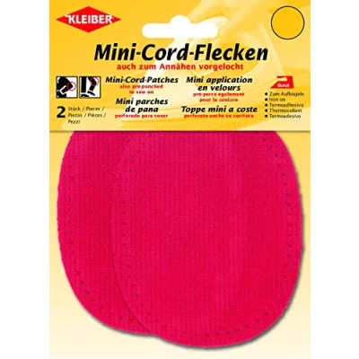 Immagine di Kleiber Toppe ovali da Stirare o Cucire con Cordoncino, per Braccio/Ginocchia, Colore: Rosso, Cotone