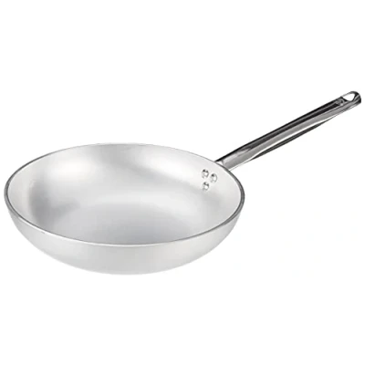 Immagine di Pentole Agnelli Linea alluminio Padella Radiante svasata alta a saltare in 5mm 1 manico inox, Argento, 28 cm