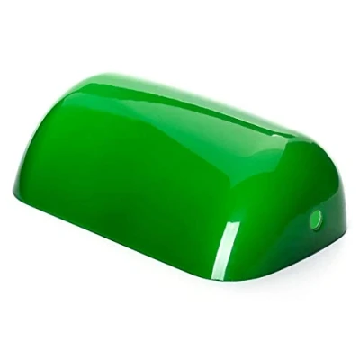 Immagine di LANMOU Paralume in Vetro per Lampada dei Banchieri, Multicolore di Ricambio da Tavolo/Lampada Banchiere/Lampada Scrivania, 22,5 x 13,5 7,5 cm,Verde