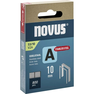 Immagine di Graffette a filo metallico sottile tipo 53 800 pz. Novus 042 0779 Dimensioni (L x L) 10 mm 11.3