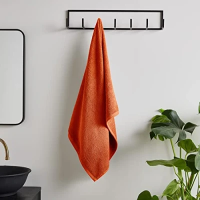 Immagine di Catherine Lansfield Asciugamano da bagno in cotone ad asciugatura rapida arancione
