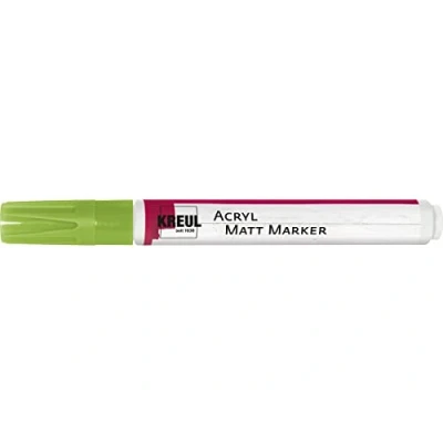 Immagine di Kreul 46238 Marcatore Medio, con Punta a Proiettile di Circa 2 4 mm, Verde, Opaco, Vernice acrilica Permanente Base d&#039;Acqua, per Accenti in filigrana, Lettere Stampate, Colore Green, Medium,