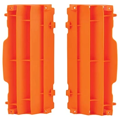 Immagine di POLISPORT 8455300002 Set di griglie per radiatore in polipropilene resistente e durevole senza hardware compatibile con le moto KTM colore arancione
