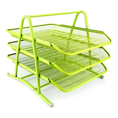 Immagine di Leviatan Vani Portaoggetti in Metallo Organizer da Scrivania Cassetti per Documenti A4 Maglia Dell&#039;organizzatore Sistema di Organizzazione del Cassetto Dell&#039;ufficio Lime