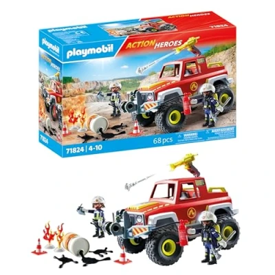 Immagine di PLAYMOBIL Action Heroes Pick up dei pompieri Auto giocattolo Giocattoli per bambini dai 4 anni in su 71824