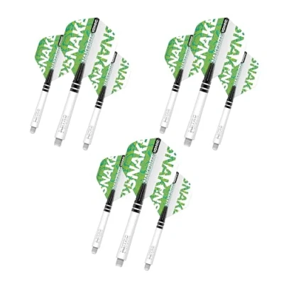 Immagine di RED DRAGON Peter Wright Snakebite Ionic Green Flight And STEM Combo Pack