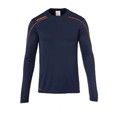Immagine di uhlsport Stream 22 Maglia a Maniche Lunghe, Uomo, Marine/Fluo Rot, S