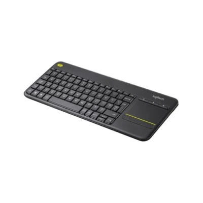 Immagine di Logitech K400 Plus Tastiera Wireless Touch TV, Facili Controlli Multimediali e Touchpad Integrato, HTPC per TV Collegata al PC, Windows, Android, Chrome OS, Laptop, Tablet