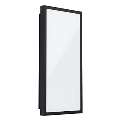 Immagine di EGLO Led lampada da parete per esterni Casazza, esterno, acciaio galvanizzato in nero e plastica bianco, esterno a bianco caldo, IP44, h 42 cm