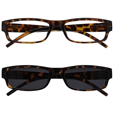 Immagine di The Reading Glasses Company Marrone Leggero Lettori Con Uv400 Lettore Sole Valore Pacco Doppio Uomo Donna Rs32 2 +2,00 70 Gr