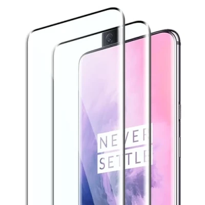 Immagine di Fyqzio [2 pezzi Vetro Temperato Compatibile con Oneplus 7 Pro/Oneplus 7T Pro,Senza Bolle,Durezza 9H,Anti Graffio,Copertura completa 3D,HD Protezione Schermo
