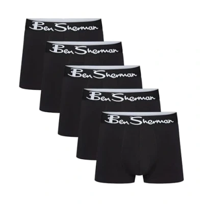 Immagine di Ben Sherman Boxer da Uomo BS PODERICK 5 Pezzi Neri