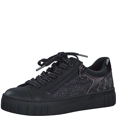 Immagine di MARCO TOZZI by Guido Maria Kretschmer Sneakers Donna Basse Casual con Lacci, Black Comb, 37 EU