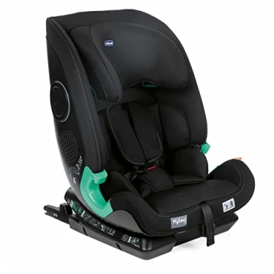 Immagine di Chicco MySeat Seggiolino Auto, Sistema Isofix e Top Tether, con Cinture Integrate, Reclinabile, Regolabile in Altezza, Size, 76 150 cm, 15 Mesi, Nero