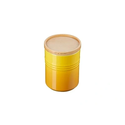 Immagine di Le Creuset Barattolo M con coperchio in legno Gres Vetrificato, 540 ml, 10 cm, Nectar, 60825546720099