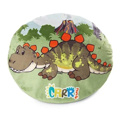 Immagine di NICI Cuscino Dino Fossily 32 x 26 cm ovale con Disegno di Dinosauro, Reversibile ed effetto Glow In The Dark, Decorativo per Bambini e Adulti, 48820, Idea Regalo, Multicolore