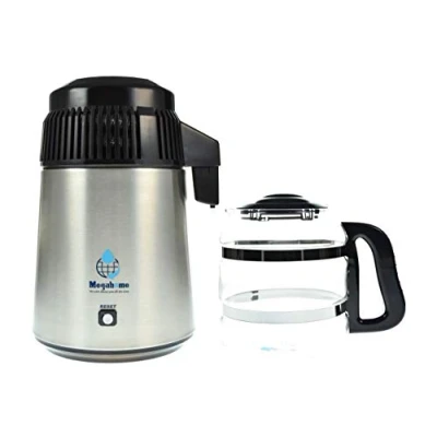 Immagine di Megahome MH943SBS Distillatore con caraffa in vetro, 4 litri di acqua distillata, nessun contatto la plastica, senza filtro dell&#039;acqua