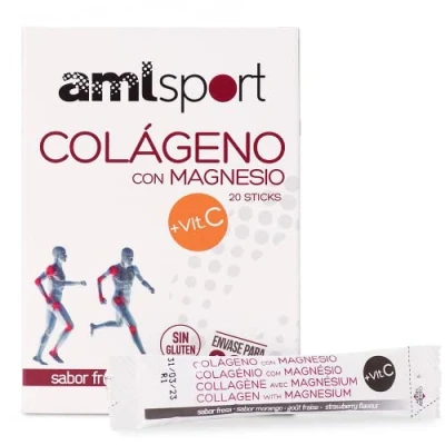 Immagine di Amlsport Colagene con Magnesio + Vit.C 20 Bastoncini