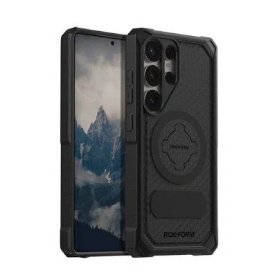 Immagine di Rokform custodia robusta compatibile con Galaxy S25 Ultra, magnetica Twist Lock, resistente alle cadute, colore: nero
