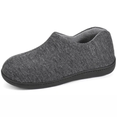 Immagine di ULTRAIDEAS morbide Pantofole da Donna in Memory Foam con Retro Chiuso Calda Fodera Pile, Scarpe casa Cotone Misto Lana Suola Gomma Antiscivolo per Interni all&#039;aperto, grigio, 40EU