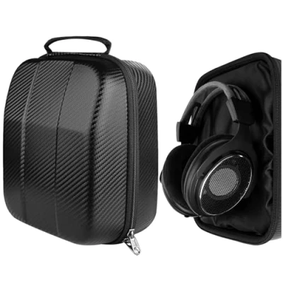 Immagine di custodia per cuffie Geekria Shield compatibile con SHURE SRH440, SRH240A, borsa da viaggio rigida sostitutiva cavi (nero)