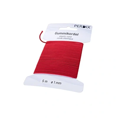 Immagine di perdix corda elastica 1 mm, 5 m rosso, elastico per Braccialetti, Cucito, tenda, zaino, giardino, gioielli, cordone, cappelli