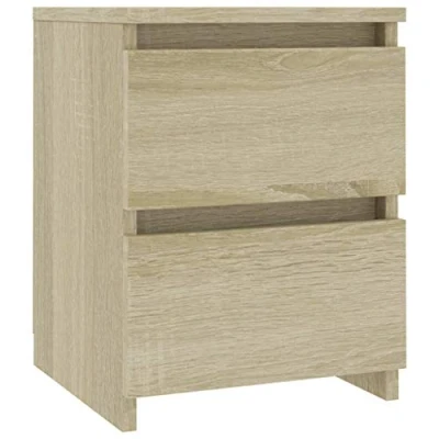Immagine di vidaXL Comodino Moderno Elegante Robusto con Cassetti Portaoggetti Armadietto Comò Cassettiera Versatile Rovere Sonoma 30x30x40 cm in Truciolato