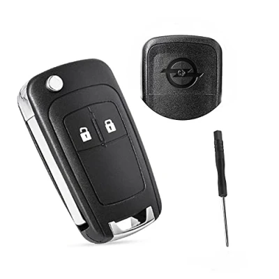 Immagine di chiave a distanza 2 pulsanti vuota per OPEL VAUXHALL Zafira Astra Insignia Holden Flip Cover auto Custodia Fob con vite avere un logo