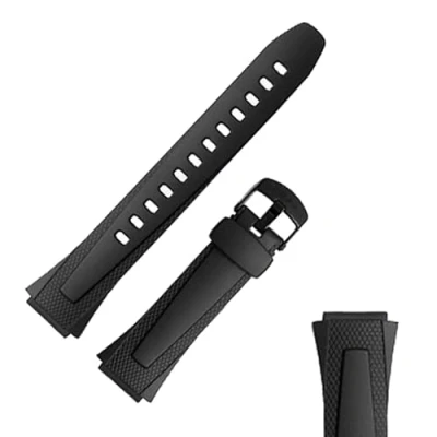Immagine di Cinturino orologio nero in gomma resina compatibile con Casio W 752 755 753 Ref W752 10179406