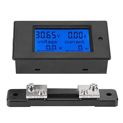 Immagine di Misuratore di Tensione Digitale LCD, DC Batteria Voltmetro Amperometro Energia Monitor LCD Multimetro Corrente 6,5 100V con Shunt 50A