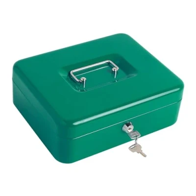 Immagine di Kippen 10032V2 Cassetta Portavalori con Vassoio Portamonete. Colore Verde. Dimensioni: 200X160X90mm.