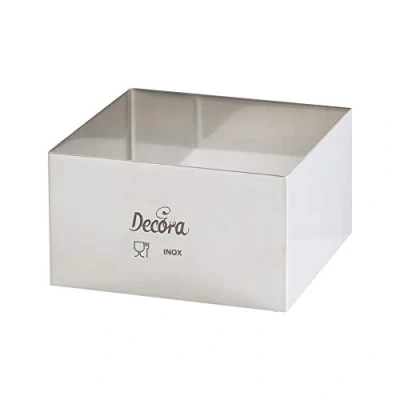 Immagine di Decora 0063793 Quadrato Inox, 10 x 4.5 cm in Acciaio Inossidabile, Argento