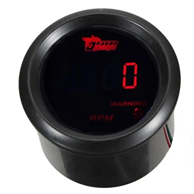 Immagine di Mintice 12V Auto 2&quot; 52mm Universale Digitale LED Rosso Leggero Manometro Tachimetro Tacho Indicatore Calibro di Motore Misuratore Meter