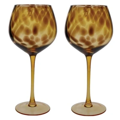 Immagine di BarCraft Set di 2 Bicchieri da Gin con Design a Guscio Tartaruga in Confezione Regalo, 550ml