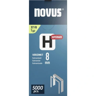Immagine di GRAFFETTE A FILO METALLICO SOTTILE Tipo 37 5000 pz. Novus 042 0771 Dimensioni (L x L) 8 mm 10.6