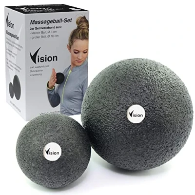 Immagine di Vision Set di palline da massaggio I 6+10cm materiale ecologico e durevole automassaggio delle fasce allentamento tensioni terapia dei punti trigger Consigliato dagli atleti