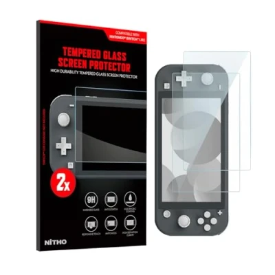 Immagine di NITHO Pellicola Salvaschermo in Vetro Temperato Compatibile con Console Switch Lite, Durezza 9H, Elevata Resistenza, Senza Bolle, Antigraffio e Antiurto (2 Pezzi)