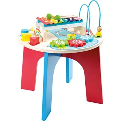 Immagine di 10321 Tavolo musicale e motorio &quot;2 in 1&quot; small foot legno, con anello motore, gioco formine, xilofono, a partire da 1,5 anni