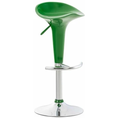 Immagine di CLP Sgabello Design Saddle In Plastica I Penisola Cucina Con Poggiapiedi Girevole Regolabile Alt. 60 81 CM, Colore:verde