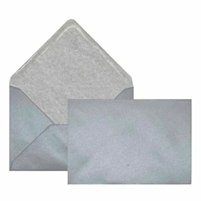 Immagine di Edition Seidel Buste per lettere, formato B6, 12,0 x 17,5 cm, 80 g/m² (argento, 100 pezzi/pezzi/pièce)