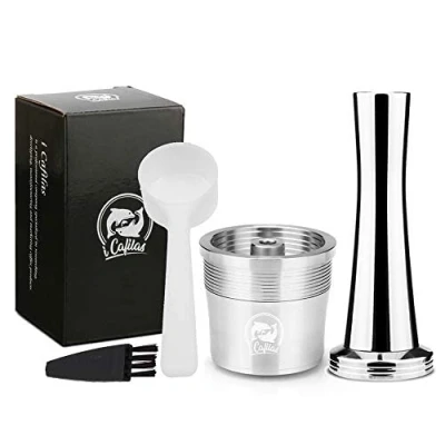 Immagine di I Cafilas Capsule da caffè riutilizzabili in acciaio inox ricaricabili per macchine illy iperEspresso X9 X8 X7.1 Y5 Y1.1 + 1 misurino 2 pennellino caffè.