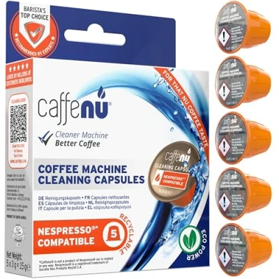 Immagine di Caffenu Compatibile Capsule per La Pulizia Del caffè con il sistema Nespresso Detergente macchina Completa tuo kit da barista