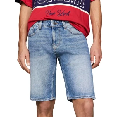 Immagine di Tommy Jeans Uomo Pantaloncini in Elasticizzati, Blu (Denim Medium), 27W