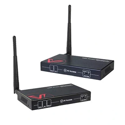 Immagine di Trasmettitore e Ricevitore HDMI Wireless, 1080P@60Hz, Portata fino a 200m/656 piedi, Ritorno IR, Estensore Wireless con Loop Out, Corrispondenza Automatica, 120m/394 piedi Tramite Cavo Ethernet
