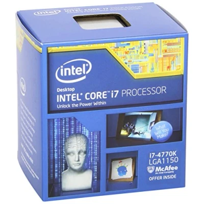 Immagine di Intel BX80646I74770K Boxed Core i7 4770K Haswell socket 1150 Processore con Ventola, 8 MB Cache, 3.50 GHz