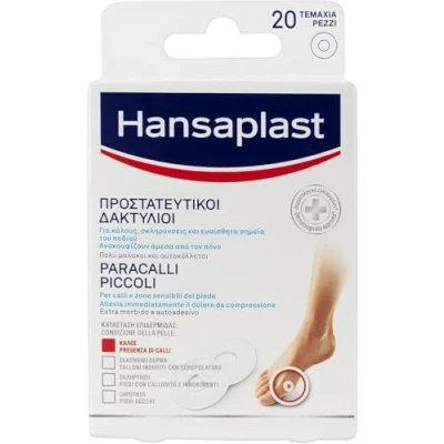 Immagine di Hansaplast cerotti Paracalli piedi Piccoli, calli autoadesivi, callifughi per un sollievo immediato da pressione e dolore, 1 confezione 20