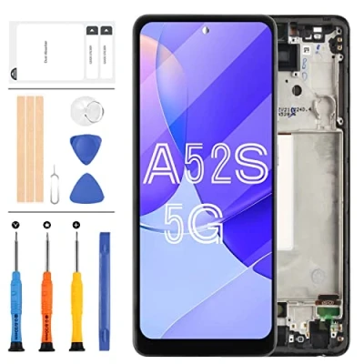 Immagine di per Samsung Galaxy A52S 5G Schermo Rpelacement LCD A528 SM A528B A528B/DS Display Touch Digitizer Assembly Parti di Riparazione con Telaio (Non Originale)